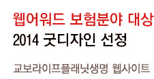 웹어워드 보험분야 대상 2014 굿디자인 선정