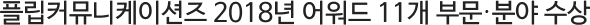 Çø³Ä¿¹Â´ÏÄÉÀ̼ÇÁî 2018³â ¾î¿öµå 11°³ ºÎ¹®,ºÐ¾ß ¼ö»ó